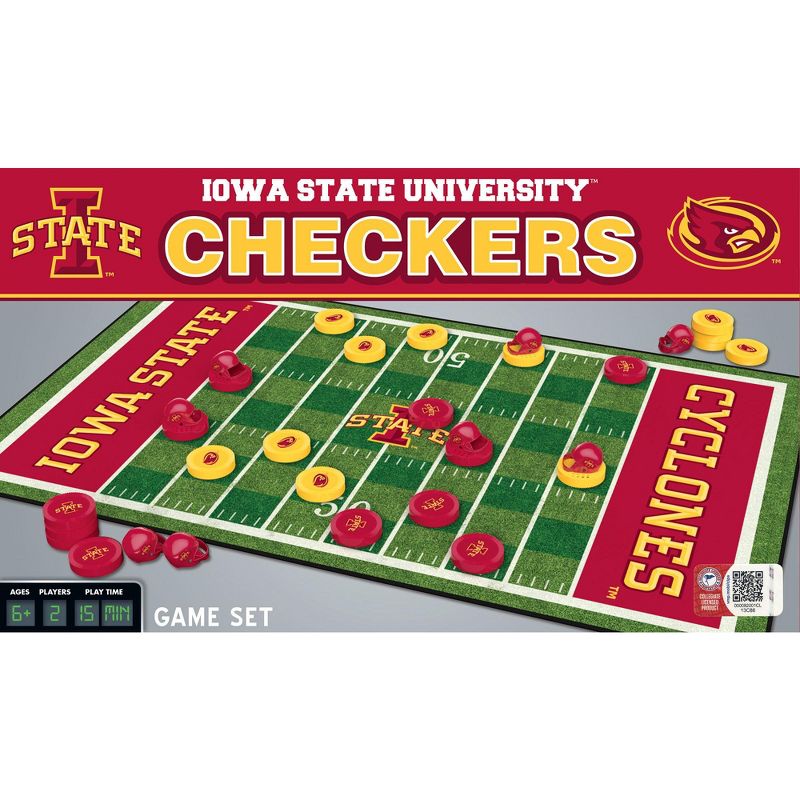 MasterPieces Officially licensed NCAA Iowa State Cyclones Checkers Board Game for Families and Kids ages 6 and Up, 1 of 7