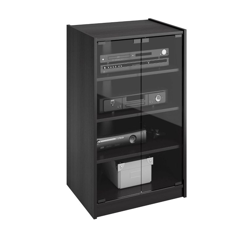 Media Storage Cabinet CorLiving Ravenwood Black, 5 of 7