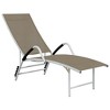 vidaXL Sun Lounger Textilene and Aluminum Taupe - 2 of 4
