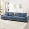 4-Seater Sofa Couch with Hidden Arm Storage, Sofa with USB Ports and Flip-Top Cup Holders, Corduroy Sofa with Plywood Frame - Koiai - 2 of 4