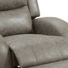 Royal Hampton 40 Inch Vegan Faux Leather Power Recliner with USB Port, Stone Gray - 3 of 4