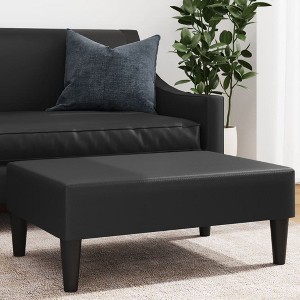 vidaXL Footstool Dark Gray 27.6 in.x21.7 in.x16.1 in. Microfiber Fabric - 1 of 4