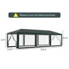 Aghana Digitals 9.4'x27.9' Green Outdoor Party Tent with UV-Blocking PE Canopy, Removable Sidewalls - 2 of 4