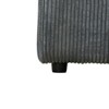 DOMETOUR Dark Gray Corduroy Ottoman Modern Accent Footstool for Living Room Decor - 4 of 4