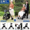Lycvki Foldable 2 in 1 Rollator Walker with Brakes and Adjustable Seat, Handle - 2 of 4
