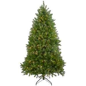 Northlight 7.5' Prelit Artificial Christmas Tree LED Northern Pine Full - Warm Clear Lights - 1 of 4