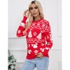 Coolmee Women's Ugly Christmas Sweater Casual Knitted Pullover Sweaters Long Sleeve Crew Neck Jumper Tops - 4 of 4