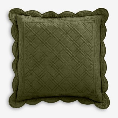 BrylaneHome Florence Euro Sham - Euro, Green