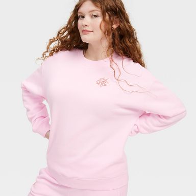 Women's Crewneck Pullover Sweatshirt Soft Pink - Roller Rabbit x Target XXS