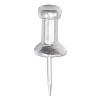 Gem Aluminum Head Push Pins Aluminum Silver 3/8" 100/Box CPAL3 - 2 of 3