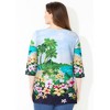 Catherines Women's Plus Size 3/4 Sleeve Seasonal Tee - 3 of 4