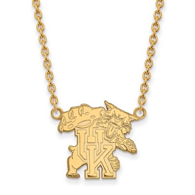 Black Bow Jewelry 10k Yellow Gold Kentucky Wildcats NCAA Necklace 18 Inch