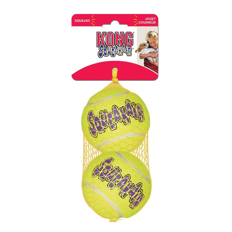 KONG SqueakAir Tennis Ball Dog Toy - Yellow, 1 of 11