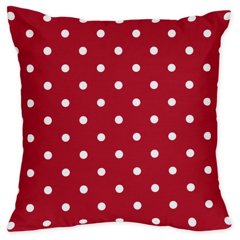 Red Black Polka Dot Ladybug Throw Pillow Sweet Jojo Designs