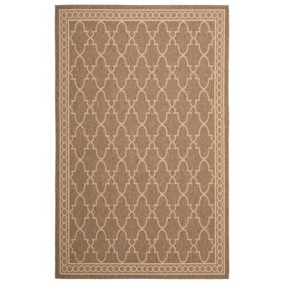 9'X12' Rectangle Gibson Outdoor Rug Dark Beige/Beige - Safavieh