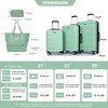 Lyngins 21/25/29 Inch 5 PCs Carry on Luggage Sets with Travel Bag and Toiletry Bag,Suitcases Sets with Spinner Wheels for Family Trips - 3 of 4