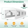 10x30 Party Tent, Update Outdoor White Tents for Parties, Wedding, Event, Large Canopy Tent with Walls, Big Event Gazebo Tents 8 Sidewalls - 2 of 4