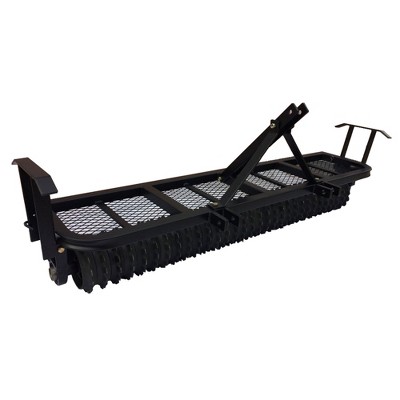 Field Tuff 5' 3 Point Cultipacker, 26 Cast Iron Packer Wheels, 60" Working Width, Fits Category 1 Hitch, Ideal for ATV/Tractor Lawn Attachments, Black