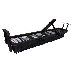 Field Tuff 5' 3 Point Cultipacker, 26 Cast Iron Packer Wheels, 60" Working Width, Fits Category 1 Hitch, Ideal for ATV/Tractor Lawn Attachments, Black - 1 of 4