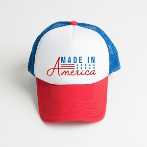 Simply Sage Market Made In America Stars And Stripes Foam Trucker Hat - 1 of 2