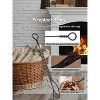 attop 5-Pieces Indoor Outdoor Sturdy Fire Place Poker Sets with Retro Handle and Heat Resistant Leather Gloves - 4 of 4