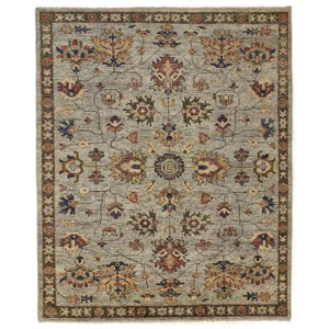 Carrington Traditional Oriental Gray/Gold/Red Area Rug - 1 of 4