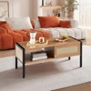 ALEXOUN 40.16Inch Coffee Table - Rattan Design Farmhouse Coffee Table with Storage,Easy to Clean - Center Table for Living Room, Bedroom,Office - 2 of 4