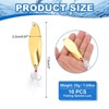Unique Bargains Treble Hooks Metal Spinner Fishing Lures for Freshwater Saltwater Salmon 10 Pcs - 2 of 4