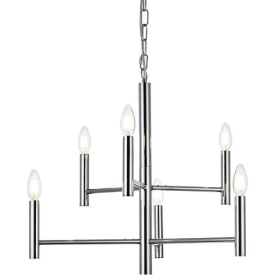 Carmella Chrome 6-Light Metal Pendant