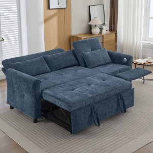 82" 2-in-1 Sofa Three-seater Sofa with a Sofas Bed and a Reversible Recliner Couch for Living Room - 1 of 4