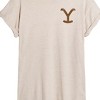 Women's - Yellowstone - Brown Y Logo Oversized Graphic T-Shirt - 3 of 4