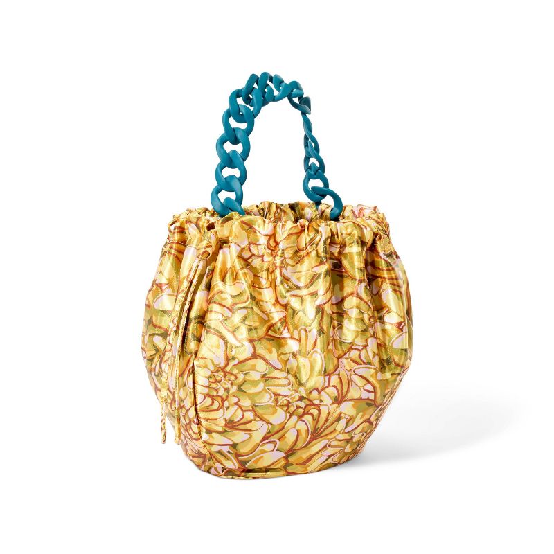 Slouchy Round Mum Floral Chain Handle Bag - Kika Vargas x Target Gold, 2 of 6