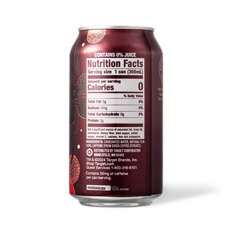Dr. Cherry Vanilla Sparkling Water - 12 fl oz Can - Good &#38; Gather&#8482;, 3 of 4