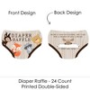 Big Dot of Happiness Woodland Creatures - Diaper Shaped Raffle Ticket Inserts - Baby Shower Activities - Diaper Raffle Game - Set of 24 - 2 of 4