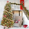 Pre-Lit Artificial Christmas Tree With Warm Led Lights Xmas Tree With PVC Branch Tips and Foldable Metal Stand for Office Home Store Party Holiday De - 4 of 4