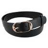 CTM Women's  Belt with Centerbar Buckle (Pack of 2 Colors) - 3 of 4