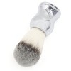 Unique Bargains Men Safety Razor Traveling Shaving Free Stand Soft Nylon Bristles Brush White 4 x 1.5" 1Pc - 3 of 4