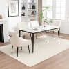 SEYNAR Modern Glam Velvet Black Metal Legs Dining Chair or Vanity Chair Set of 4 with Rear Handle - 2 of 4