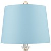 Vienna Full Spectrum Jolie Traditional Glam Table Lamps 26" High Set of 2 Candlestick Glass Crystal Blue Hardback Shade for Bedroom Living Room House - 2 of 4