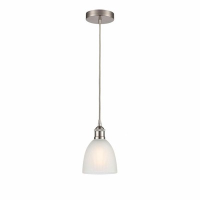 Castile - 1 Light Cord Hung Mini Pendant In Industrial Style-9.75 Inches Tall and 6 Inches Wide