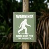 Slickblue Funny Sasquatch Warning Sign, Rustic Knotty Pine, 9x12 Wood Wall Plaque, Multiple Colors - 3 of 3