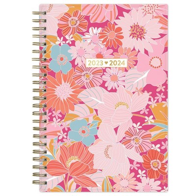 Color Me Courtney for Blue Sky 2023-24 Academic Planner 5"x8" Weekly/Monthly Wirebound Flexible Cover Bloom Pink