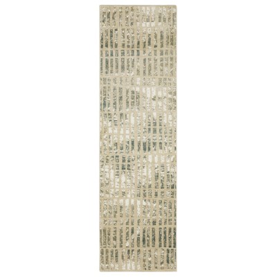 Oriental Weavers Reed RE12W Beige/ Blue Indoor Area Rug - 2'3" x 7'6"