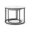 Maliang Set of 2 Coffee Table, Nesting Side Round End Table for Living Room - 4 of 4