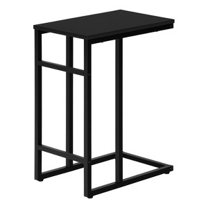 FONTOI C-shaped Side Table, Bedside Table with Felt pads, Snack Stand, Sofa Side Table for Living Room, Bedroom, Black, 11.75"*24"*18" - 1 of 4