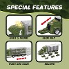 Skirfy 33 in 1 Military Truck Toy, Green Army Toy Set with Soldiers and Roadblocks, Mini Battle Truck Toy in Carrier Truck with Lights and Sounds - 2 of 4