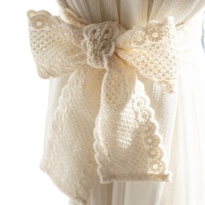 Tree City Romantic and sweet lace bow cotton curtain tiebacks - 1 of 4