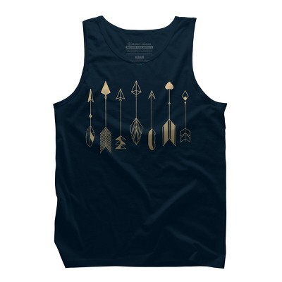 Men's Design By Humans Be Brave Little Arrow (gold) By staceyroman Tank Top