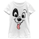 Girl's One Hundred and One Dalmatians Happy Patch With Tongue Out T-Shirt