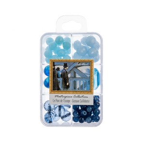 John Bead Masterpiece Collection Mixed Glass Bead Box Le Pont de l'Europe by Gustave Caillebotte 85g - 1 of 4